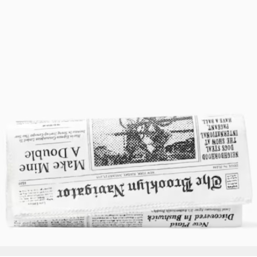 NWT kate spade glitz ritzy newspaper clutch